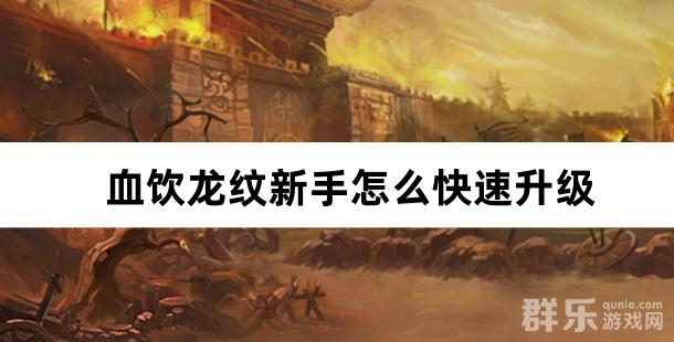 血饮龙纹新手怎么快速升级 新人等级提升攻略