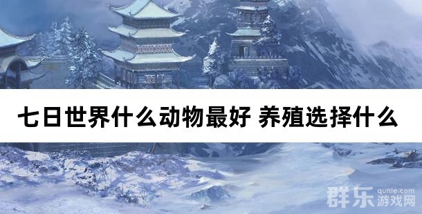 七日世界什么动物最好 养殖选择什么动物