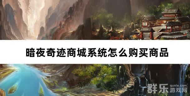 暗夜奇迹商城系统怎么购买商品