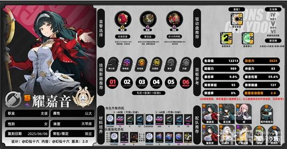绝区零2.0耀嘉音怎么培养 耀嘉音出装阵容怎么搭配