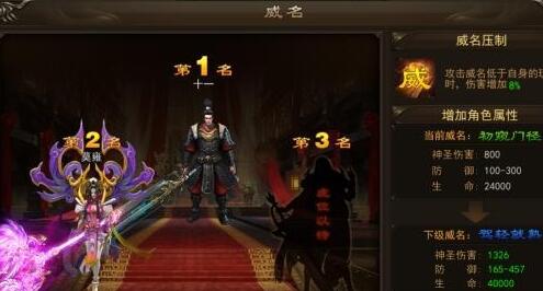 神将威名值怎么获得 如何快速升级威名