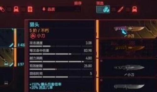 赛博朋克2077猎头小刀怎么获取 猎头小刀获取方法